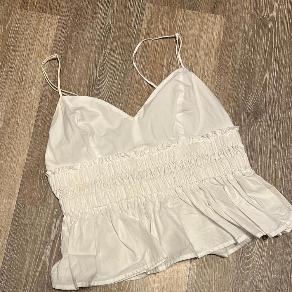 Express white light weight crop tank